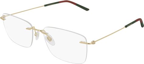 Gucci GG 0399O 002 Light Gold Metal Rimless Eyeglasses 56mm.